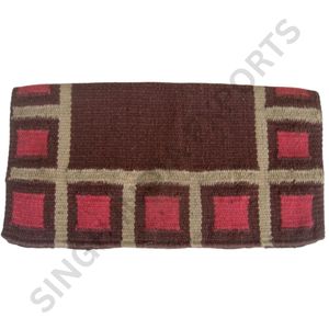 Manta de Silla de Montar de Lana de Nueva Zelanda con Patrón Cuadrado, Almohadilla para Caballo Estilo Western, Gruesa, Suave, Duradera y Transpirable, para Equitación - Product Image 5