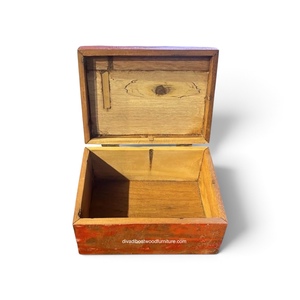 Handcrafted Rectangular <b>Wooden</b> Storage Box Vibrant Natural Finish Jewelry Organizer Decorative Storage Boxes Wholesale OEM ODM - Product Image 2