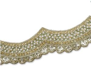 Premium Eco-Friendly Fancy Embroidered Lace Fabric Floral Guipure Bridal Lace Trim <b>Wedding</b> Dress Couture Garment Fashion Sewing - Product Image 6