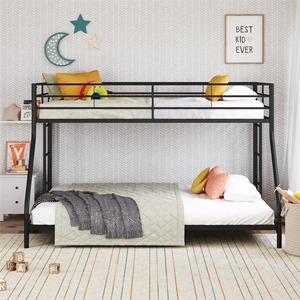 Royal Steel <b>Bunk</b> Beds Heavy Duty <b>Double</b> Tier Bedstead With Guardrails Ladder For Kids Bedroom Stylish Room Furniture - Product Image 2