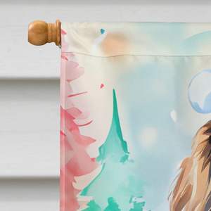 Large Multicolor Polyester Christmas House <b>Flag</b> <b>for</b> Sussex Spaniel Porch Sleeve <b>Pole</b> Decorative Yard Banner Artwork Wall Hanging - Product Image 3