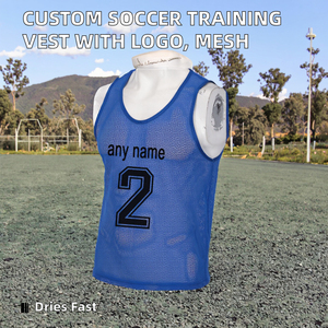 Actearlier Custom Logo Numbers Soccer Football Team Practice Vest <b>Bibs</b> Mesh Sports Vest Sportswear Teens 100g Mesh Polyester - Product Image 2