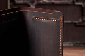 Unisex Genuine Leather <b>Wallet</b> Minimalist Handmade Vintage Crazy Horse Short <b>Card</b> Holder <b>Money</b> Clip Open Waterproof Eco-Friendly - Product Image 6