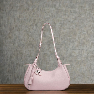 Bolsos de Mano de Moda para Mujer, Personalizados con Logotipo, de Cuero Genuino y Poliéster, Portátiles, con Cierre de Cremallera, Correa Única, para Verano/Invierno - Product Image 2