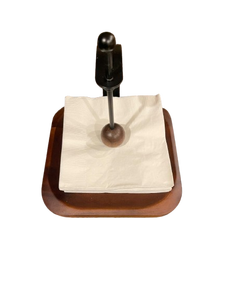 Servilletero de Madera de Nogal para Mesa, Dispensador de Servilletas Cuadrado de Madera y Metal, Apto para Cocina, Restaurante, Bar, Oficina, Fiestas, Decoración del Hogar - Product Image 2