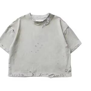 Hot Selling article Streetwear Boxy Fit <b>Drop</b> Shoulder <b>acid</b> wash 100% Cotton 270 GSM Heavyweight Summer casual Wear men's T-Shirt - Product Image 6