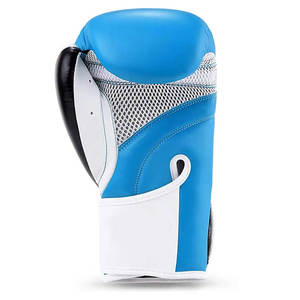 Gants de boxe professionnels en gros, haute qualité, 16 oz, noirs, en PU, pour l'entraînement, avec fermeture, évacuation de l'humidité, respirants, différentes tailles - Product Image 4