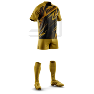 Kit de rugby haut de gamme : Maillot et short de sport imprimés, coupe classique, 100 % polyester écologique pour entraînement quotidien et matchs - Product Image 3