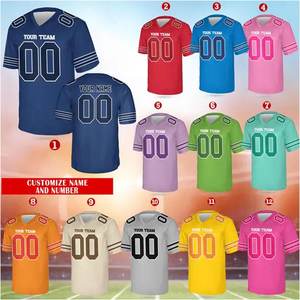 Maillots de football américain personnalisés de qualité export, en mélange Spandex/Coton antibactérien, unisexes, pour équipes professionnelles - Product Image 5