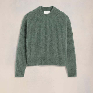 Suéteres de Mohair Personalizados OEM ODM para Hombre, Suéter de Jacquard Extra Grande de Mohair, Suéter de Punto con Cuello Redondo, Suéter Fuzzy Meeroos - Product Image 5