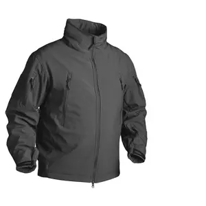 Тактическая мягкая куртка, Мужская зимняя флисовая Водонепроницаемая ветровка с логотипом на заказ, черные куртки из мягкого материала
