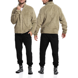 Veste en sherpa pour homme avec cordon de serrage réglable - Offre une chaleur supplémentaire et une protection contre le vent et le froid - Product Image 1