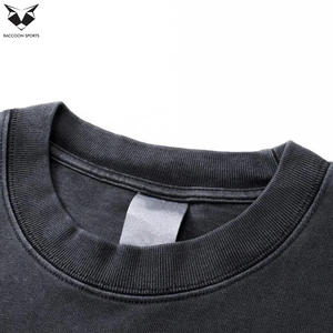 เสื้อยืดสตรีทแวร์ผ้าฝ้ายฟอกสีทรงโอเวอร์ไซส์ พิมพ์ลายสกรีน แขนยาวสองชั้น - Product Image 2