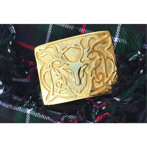 Boucle de ceinture de kilt écossais classique la plus vendue, tête de cerf, finition dorée, boucle de ceinture de kilt des Highlands, tête de cerf - Product Image 1