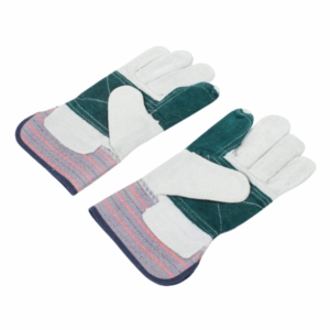 Guantes de Trabajo de Seguridad de Cuero Vacuno de Alta Resistencia, Antiestáticos, Transpirables, Duraderos, con Forro Térmico de Tela de Algodón Industrial - Product Image 1