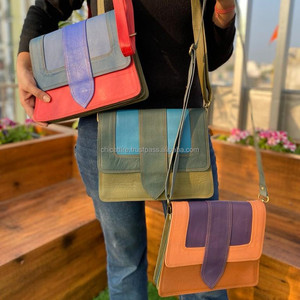 Bolso bandolera de Color rechoncho de cuero reciclado de nuevo estilo, bolso de cuero de piel con estampado de animales de alta calidad, bolso de hombro multicolor para mujer - Product Image 6