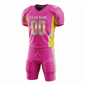 Custom American Football Uniform Set Sublimated Football Jersey and Pants Breathable Polyester Team Sports Wear - Product Image 1