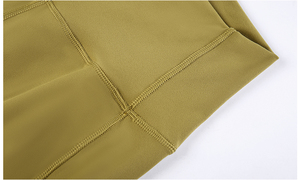 Mid Waist Regular Length Yoga Shorts Set for Women Red Bike Style Breathable Quick Dry Eco-Friendly Polyester/Nylon - Product Image 6