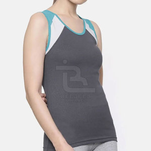 Camiseta sin Mangas para Mujer, Estilo Moderno, de Algodón y Poliéster, para Gimnasio y Fitness, Venta Caliente - Product Image 2