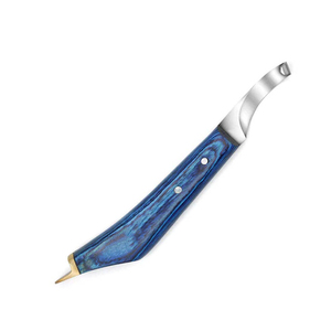 Cuchillo para Pezuñas con Mango de Madera Azul y Logotipo Personalizado OEM, Herramienta Afilada de Acero Inoxidable para Recortar Pezuñas de Caballos, Vacas, Ovejas y Cabras, Venta al Por Mayor - Product Image 2