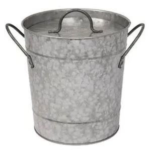 Seau à glace en acier inoxydable de luxe, couleur nickel, design authentique, martelé à la main, aspect antique, idéal pour les célébrations et les mariages - Product Image 4