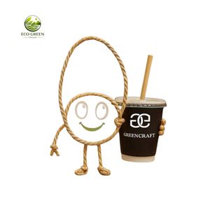 Biodegradable Seagrass Coffee <b>Cup</b> Holder Bag Handmade Beverage Carrier Strap Bohemian Design Reusable Eco-Friendly Business Gift - Product Image 2
