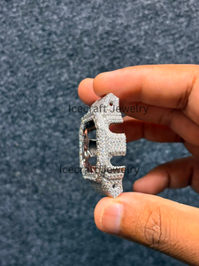 Luxury Iced Out Moissanite <b>Watch</b> <b>Case</b> Diamond Style Square Shape Full Stone Setting Hip Hop <b>Watch</b> Housing Premium Finish - Product Image 1