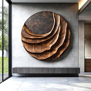 Conjunto de Arte Mural de Madera de Pino con Corte Láser Estilo Art Deco - Decoración Geométrica de Madera para Pared al por Mayor - Product Image 4