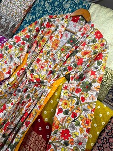 Floral Cotton Kimono <b>Robe</b> Oversized Kaftan Lounge Wear Vacation CoverUp New Print Kimono <b>Robe</b> - Product Image 4