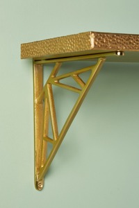 Antique Brass <b>Shelf</b> Bracket with Decorative Victorian Design for Elegant Wooden <b>Floating</b> <b>Shelf</b> Installation Projects - Product Image 5