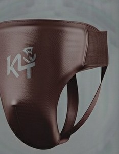 KLTW – Soutien-gorge de boxe en néoprène marron pour homme, avec logo en relief, respirant, soutien de la taille, protection sportive - Product Image 3