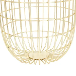 Elegant Handmade Metal <b>Basket</b> for Living Room Decoration and OrganizationStylish Handmade Wooden Handle Metal <b>Basket</b> Organizer - Product Image 6