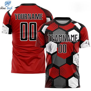 High Quality Custom Sublimated Team Jersey Breathable Athletic T-Shirt Short Sleeve Football Sports Clubs Wholesale OEM Service - Product Image 1