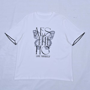 Aesthetic Love <b>Yourself</b> White Cotton T-Shirt Crew Neck Short Sleeve Unisex Outdoor Casual Printed Jersey Loose Fit Spring Summer - Product Image 5