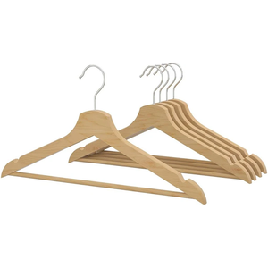 Cintres en bois à épaules larges, sans trace, en bois de hêtre pour la maison, l'hôtel et les magasins de vêtements - Product Image 6