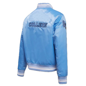 Veste universitaire américaine en satin pour homme, style Letterman, 100 % satin, avec écussons chenille personnalisés, pour le football - Product Image 3