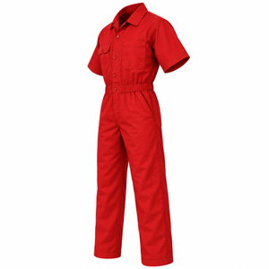 Combinaison de travail personnalisée pour homme, à manches courtes, avec boutons, de protection pour mécanicien, couleur unie - Product Image 5