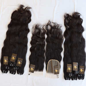 Vente en gros, cuticules alignées, vierges, non traités, Temple Hair Closure, mèches de cheveux humains 100% vison avec fermeture en dentelle Hd - Product Image 2