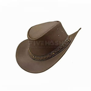 Top Quality Cow Boy <b>Leather</b> <b>Hat</b> Fashionable For Adults Cowboy <b>Hat</b> Horse Riding <b>Hats</b> Customize Logo Design - Product Image 3