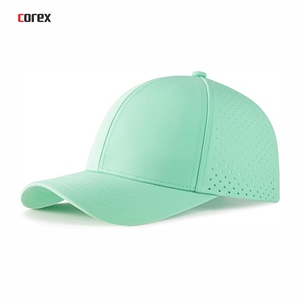 Light Green Laser Cut 6-Panel Baseball <b>Cap</b> Breathable Mesh 3D Embroidery Button Adjustable Unisex Outdoor Spring <b>Summer</b> Casual - Product Image 1