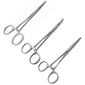 คีมคีบตัดเลือดแบบโค้งตรง 5 นิ้ว ยี่ห้อ Mosquito Forceps  ทำจากเหล็กกล้าไร้สนิม ได้รับการรับรองมาตรฐาน CE  ผลิตตามแบบ OEM - Product Image 1