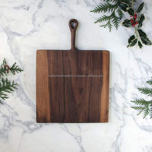 Bois d'olivier naturel servir ou hacher les aliments planches à découper en bois pain au fromage bloc à découper fait main avec poignée à bas prix - Product Image 1