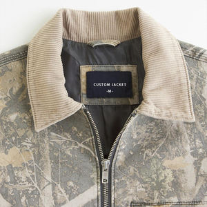 Blouson Bomber Homme Surdimensionné Personnalisé à Fermeture Éclair en Toile Respirante Style Vintage Streetwear Décontracté Type Aviateur Camouflage Jean - Product Image 2