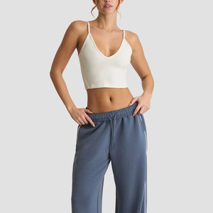 Top Deportivo Corto para Mujer, Diseño Nuevo, Personalizado, Cuello en V Profundo, Ropa de Gimnasio, Ajuste Ceñido, Compresión, Secado Rápido, Transpirable - Product Image 4