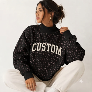 Women Oversized Fleece <b>Mock</b> <b>Neck</b> Sweatshirt Ribbed Cuff Long Sleeve Warm Pullover Casual Comfort Fashion Essential <b>Top</b> - Product Image 1