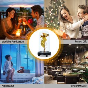 Guirnalda de Luces LED con Rosas en Cúpula de Cristal, Lámpara de Hadas para el Día de San Valentín, Luces Nocturnas - Product Image 3