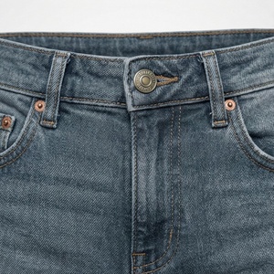 Shorts de mezclilla relajados para mujer, tiro alto, dobladillo sin rematar, cierre de cremallera, talla grande, sin elasticidad, transpirables, ropa casual de moda para mujer - Product Image 4