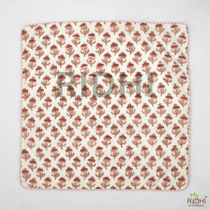Funda de Almohada Ridhi India Hecha a Mano con Estampado Floral, 100% Algodón, con Ribete, Extraíble y Lavable, para Dormitorio, Sofá y Sillón - Product Image 6