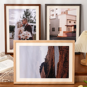 Modern Eco-friendly Wooden PhotoFrame UV Printing Simple Desk Display with <b>Painting</b> Surface - Product Image 1