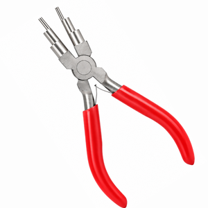 MANAN INSTRUMENTS Alicates para hacer bails de acero al carbono, cónicos, con mango rojo, herramienta para engastar joyas y hacer anillos DIY - Product Image 5